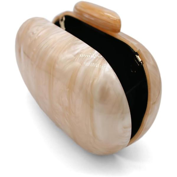 Акриловый вечерний сумка с сцеплением для женщин Шкалочная форма плечевая кроссбоди сумка блестящая мраморная сумочка сумочка