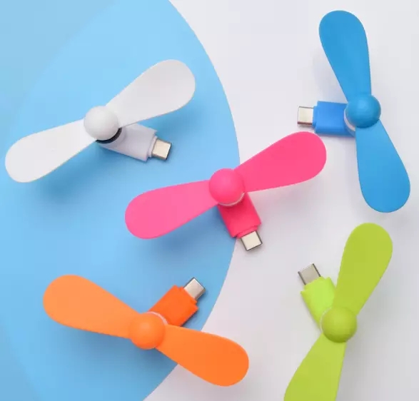 Легкий вес 3 в 1 тип C изгибаемый USB зарядный мини-вентилятор