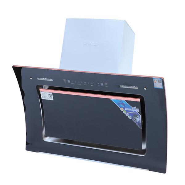 Black Side Suction Range Hood with 11-14 m3/min Air Exhaust Rate Low Energy Consumption