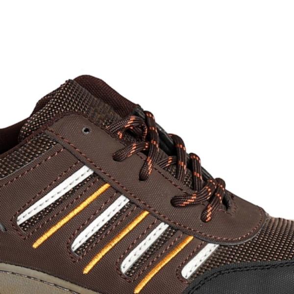 Steel Toe Lace up Slip Oil Resistant Microfiber Leather Mesh Upper Sole Rubber Safety Shoes