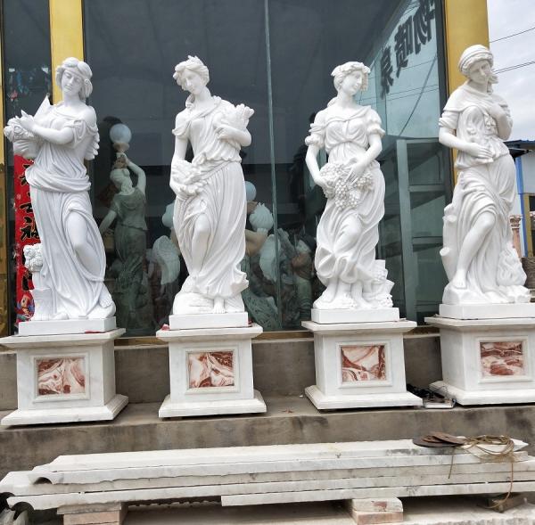 Outdoor garden marble stone statues four season marble sculpture stone carvings,China stone carving Sculpture supplier