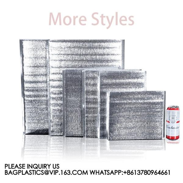Waterproof Metallic Foil Thermal Bubble Shipping Mailer Envelopes Insulated Mailers For Cold Shipping