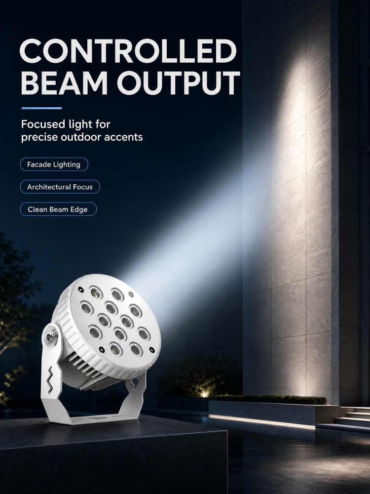 Modern RGB 3 In 1 Round LED Flood Light 9W 12W IP65 Waterproof DMX512 Control For Building Facade Lighting