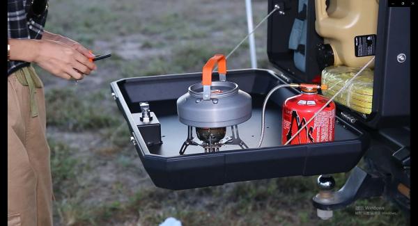 Overland storage box tool box rear door outside storage box