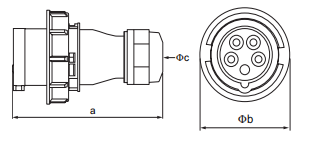 63 Amp промышленные электрические штепсельные вилки IP67 делают водостойким с CE Rohs