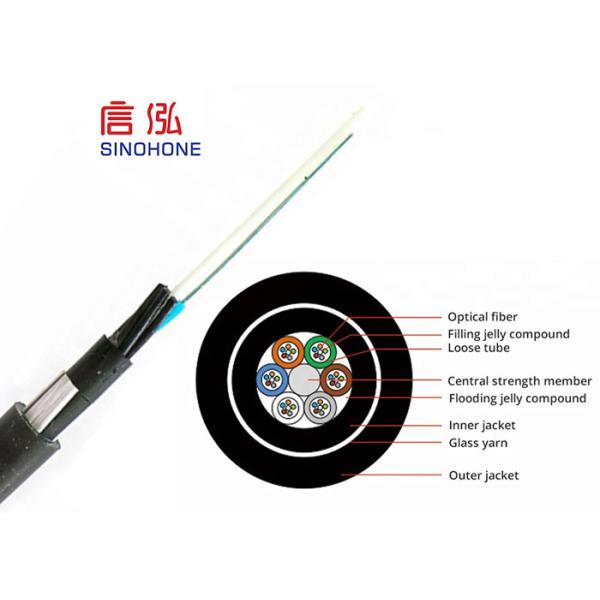 Duct Aerial Direct Buried Outdoor Fiber Optic Cable 24 Core Single Mode