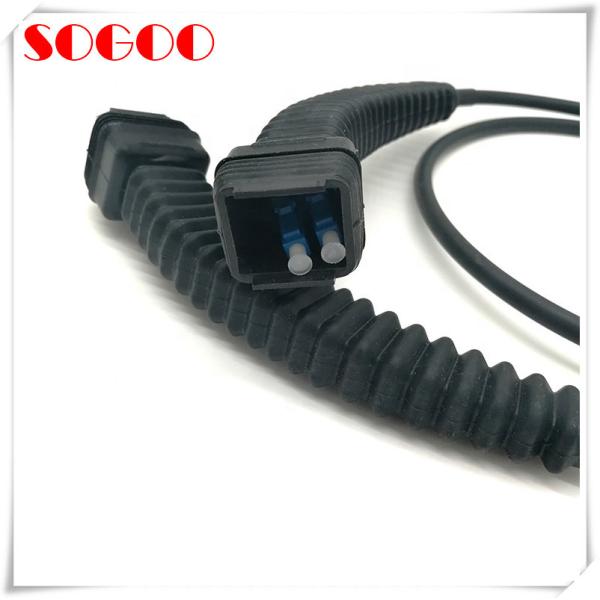 CPRI Fiber Optic Patch Cord , Outdoor Fiber Optic Patch Cable With NSN Boot DX LC Connector
