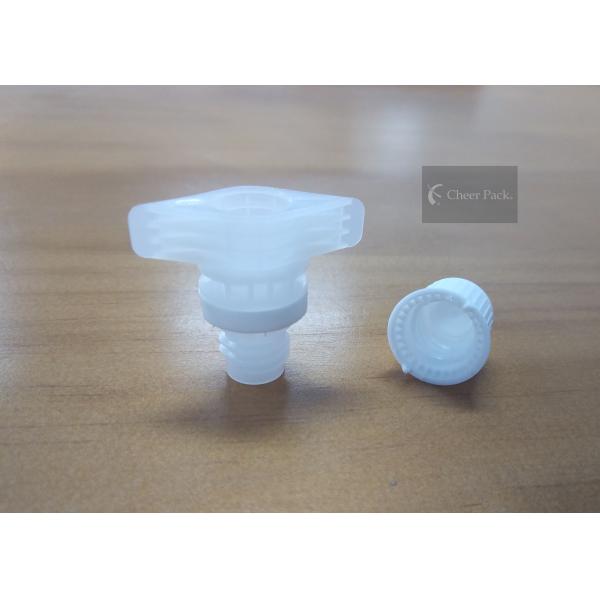 9.6mm Diameter White Pour Spout Caps For Baby Pouch Packaging