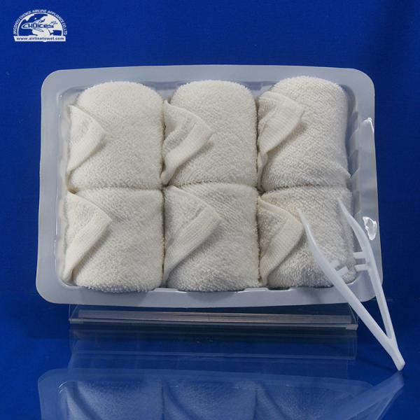 Hot refresh White Disposable gift airline face towels for aircraft