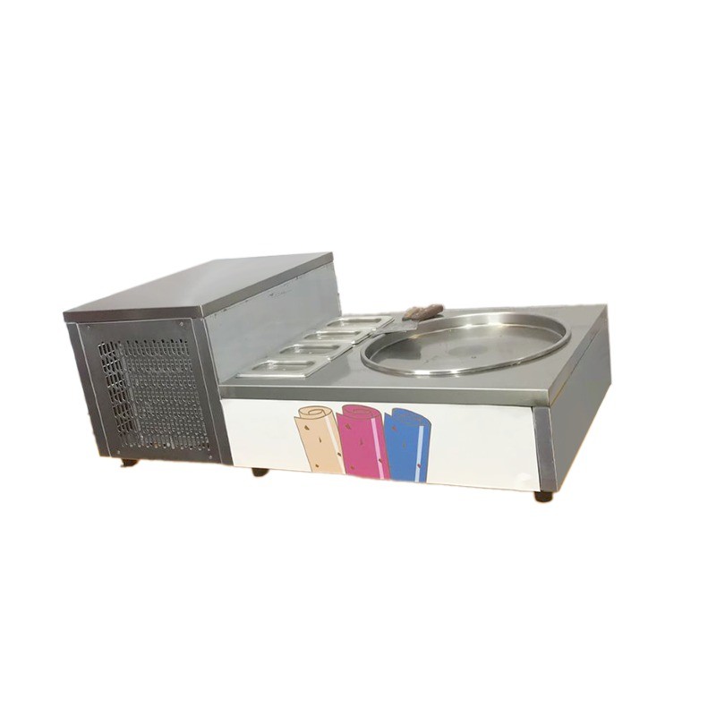 Customized Thai Fried Flat Ice Cream Roll Machine Stainless Steel Quick Frozen Ice Cream Roll Machine