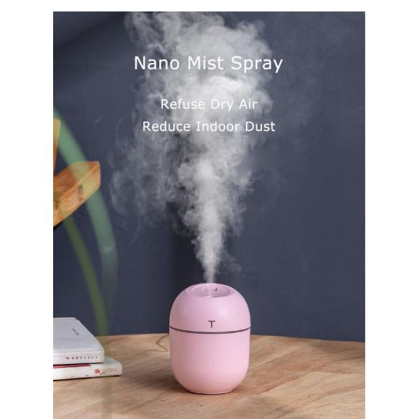 Home Colorful Bedroom Humidifier with Essential Oil Aromatherapy and LED Lights
