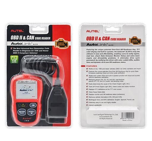 Auto Diagnostic DIY Code Reader Autel AutoLink AL319 OBD2 Code Scan Tool Autel Car Scanner Update On Official Website
