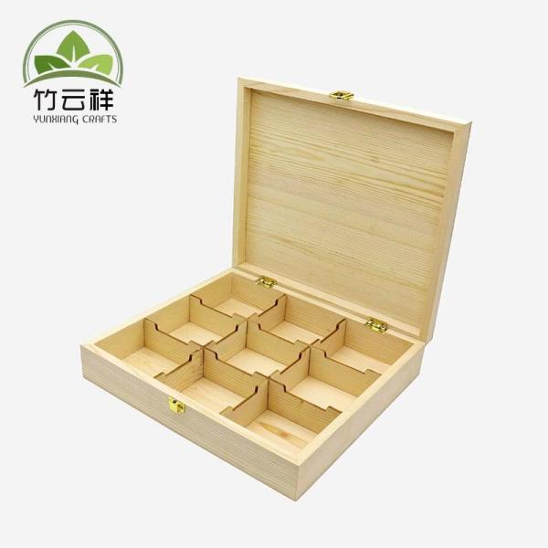 Simply Pine Wood Aromatherapy Oil Storage Box Mooncake Gift Box With Metal Hinge
