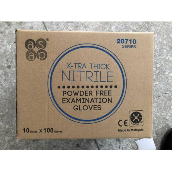 SGS Nitrile Medical Examination Gloves / Disposable Hand Gloves No Sterile Life Vinyl Latex