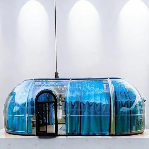 18 - 20 Person Homes Prefab Wind Resistant  Oval Extra Large Garden Dome House