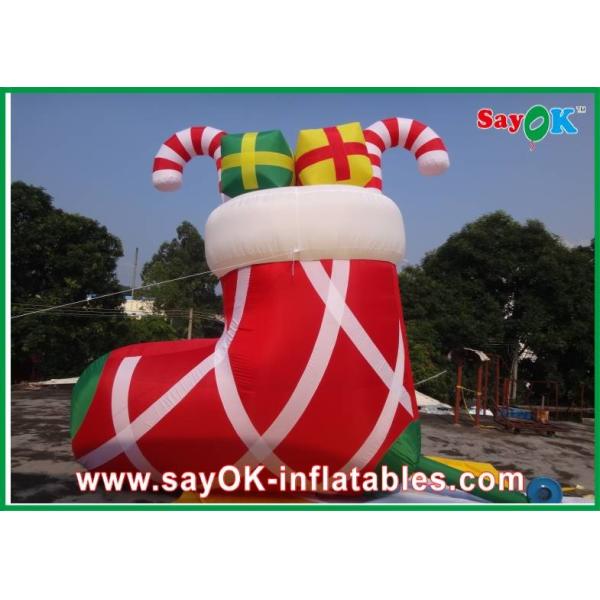 Red  Inflatable Holiday Decoration Christmas Socks Customized