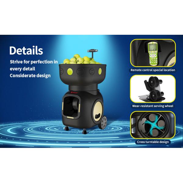 SIBOASI T5 APP Control Mini Shooting Tennis Machine Ball for Training