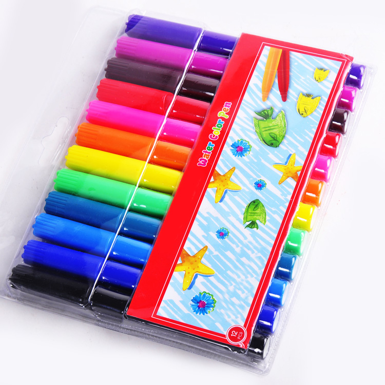 Factory Direct Wholesale 12pcs Felt Tip Jumbo Scented Watercolor Pen