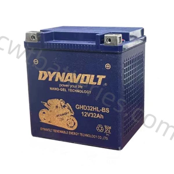 DYNAVOLT GHD32HL-BS Nano Gel Jet Ski Batteries 12 Volt 32Ah For Aki Motor Harley Davidson