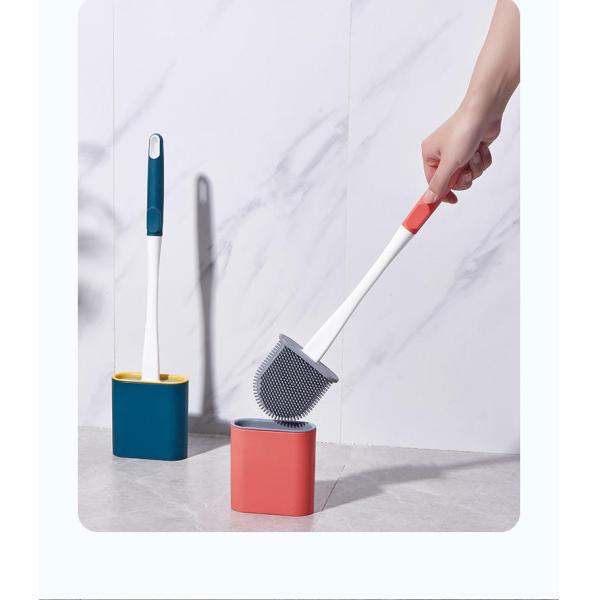 Длинный логотип щетки чистки туалета Tpr ручки мягкий резиновый приемлемый