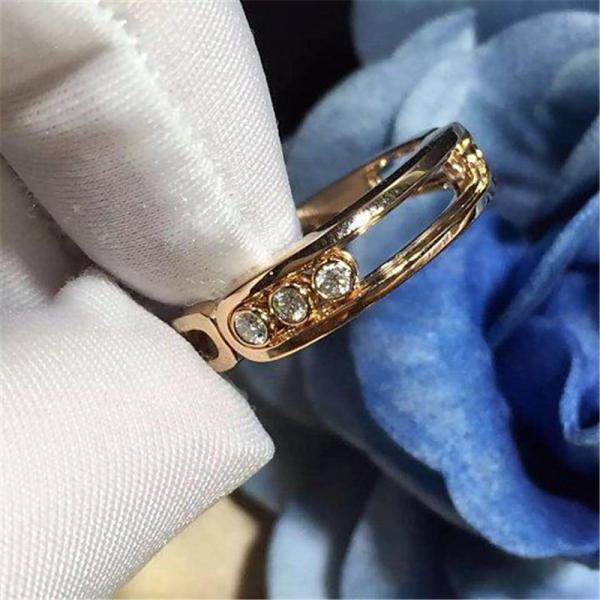 Jewelry factory in Shenzhen, China Mk  ring 18k white gold yellow gold rose gold diamond ring