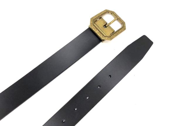 Vintage Pin Buckle Mens Casual Leather Belt Black  For Formal Wear