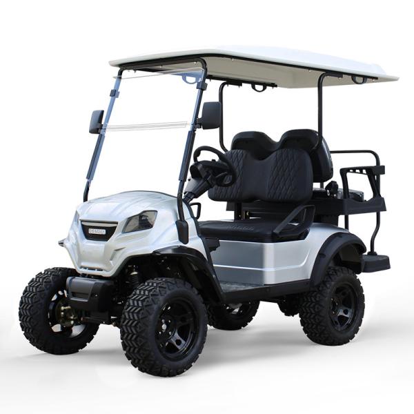 Electric Golf Cart 4 Seater With 48V5KW AC Motor And Aluminum Alloy Hub Curb Weight 400-500kg Customized Model