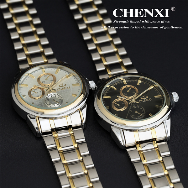 L005C6 Rose Gold Big Dial Wristwatch Watch Box Hand Pointer Stainless Steel Quartz Watches