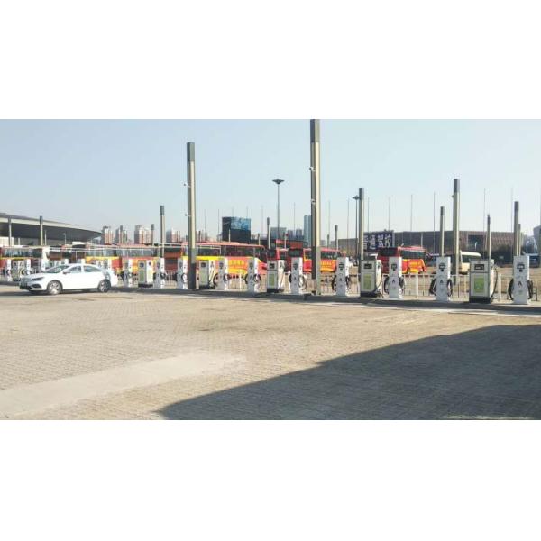 Car GB/T Level 3 EV Rapid Charger Station CCS 60KW With Advertisement Display