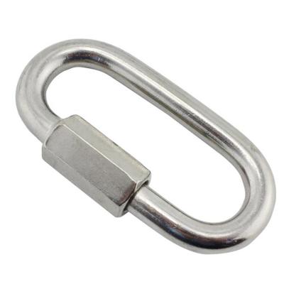 Flexibility Stainless Steel Oval Carabiner / Ss Quick Link Corrosion Resistance
