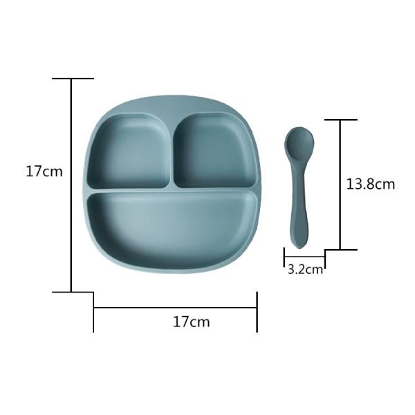 Customized  Silicone Baby Plate With Suction Feeding Nonslip Toddlers For Children