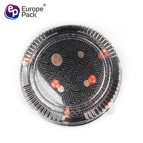 Europe-Pack Wholesale cheap disposable round plastic tray with clear lid