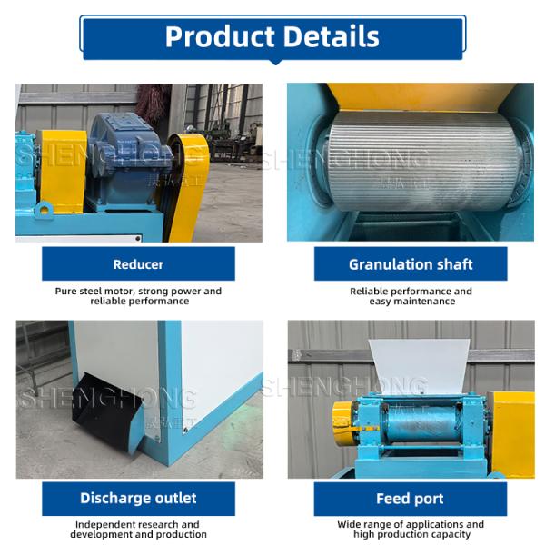 1T/H Granulador de fertilizantes NPK de doble rodillo con tasa de granulación del 95%