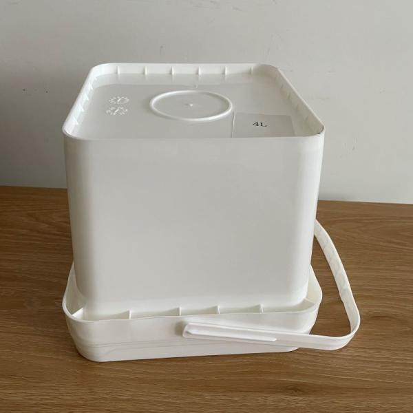 GAP/ISO/FDA Certified Square Bucket 2L/4L/5L/6L/10L/18/20L PP Balde de plástico com alça