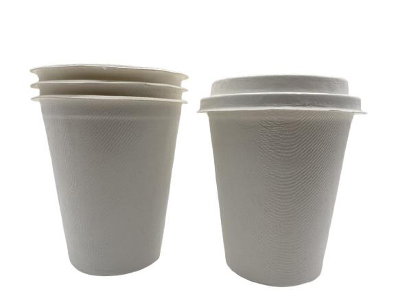 Copos e tampas biodegradáveis amigáveis de Eco 12oz 90x97mm