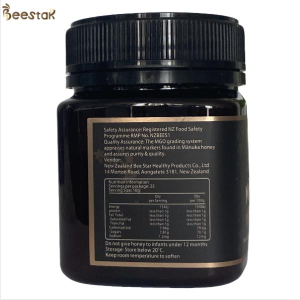 Beestar MGO100+ Raw Manuka Honey Natural Bee Honey from New Zealand 250g