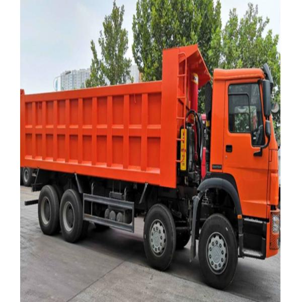 Howo E7 60 Ton 8X4 Tipper Truck 12 Tires Left Hand Drive Euro4 Emission Dumper For Mining Transportation