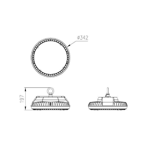 Залив AC90-305v высокий вел света 130-140lm/светильник залива w Samsung водить СИД высокий