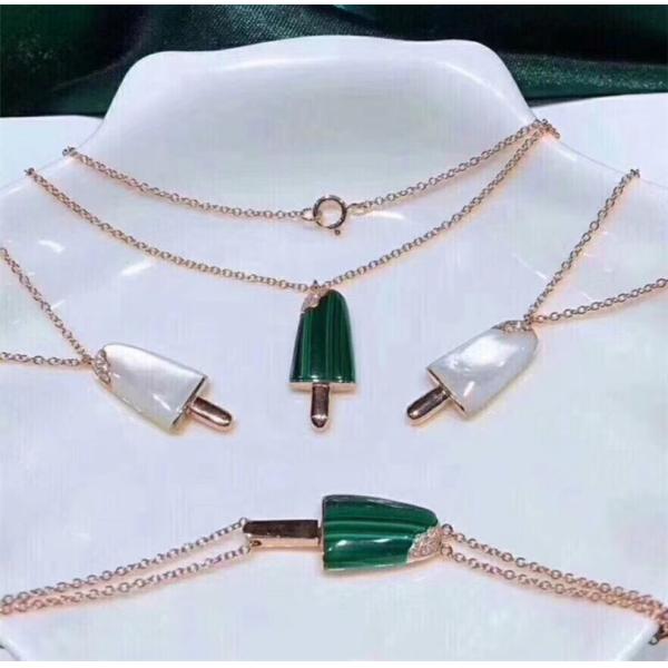 C Ice cream Necklace  18k gold  white gold yellow gold rose gold diamond earring  Jewelry factory in Shenzhen, China