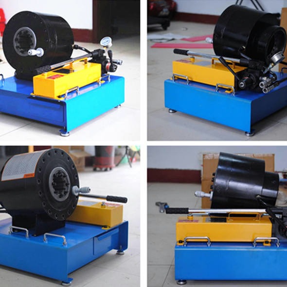600T Crimping Force Manual Hose Crimping Machine with 6-51mm Range and 10 Interchangeable Dies for Hydraulic Applications
