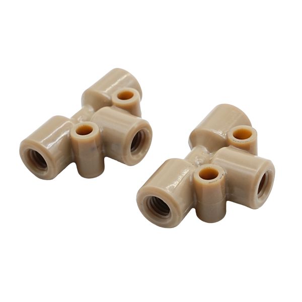 High-Performance PEEK Chromatography Tee Joint / Precision Liquid Connector for Analytical Instruments