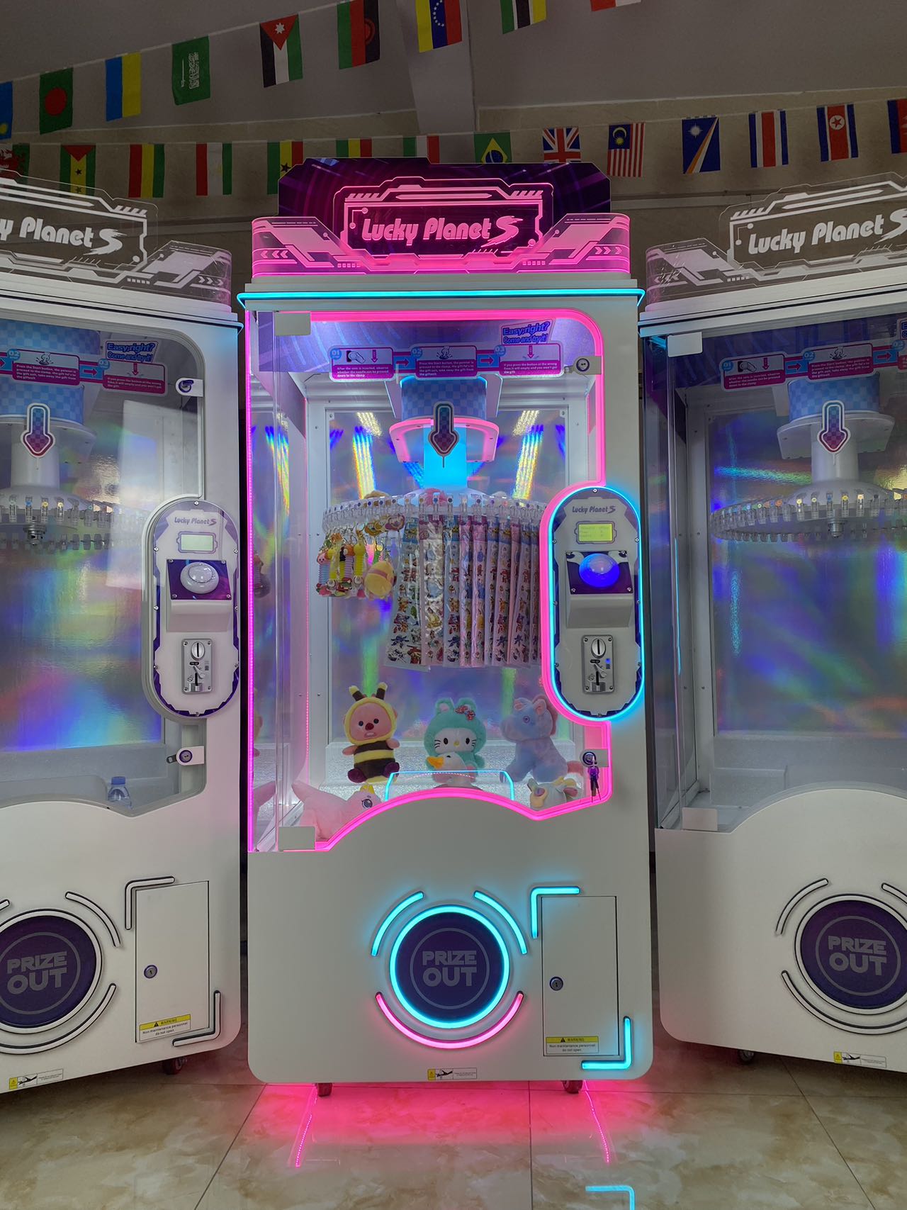 Lucky Planet S (60 Clips) Coin Operated Game Machine, High Profit for Mall Arcade Amusement