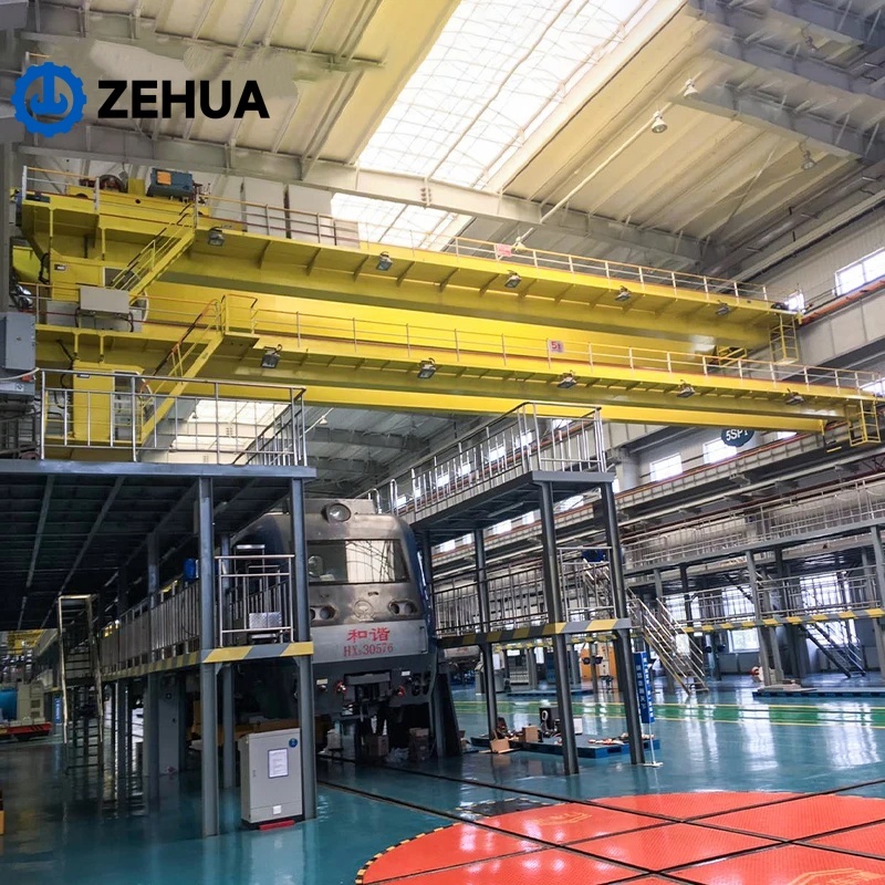 Zehua Double Beam Bridge Crane 50 Ton European Model Type Double Girder Overhead Crane