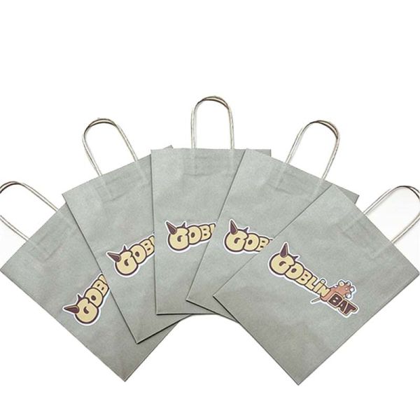 Versatile Kraft Paper Handle Bags Reusable Kraft Paper Bags With Twisted Handles