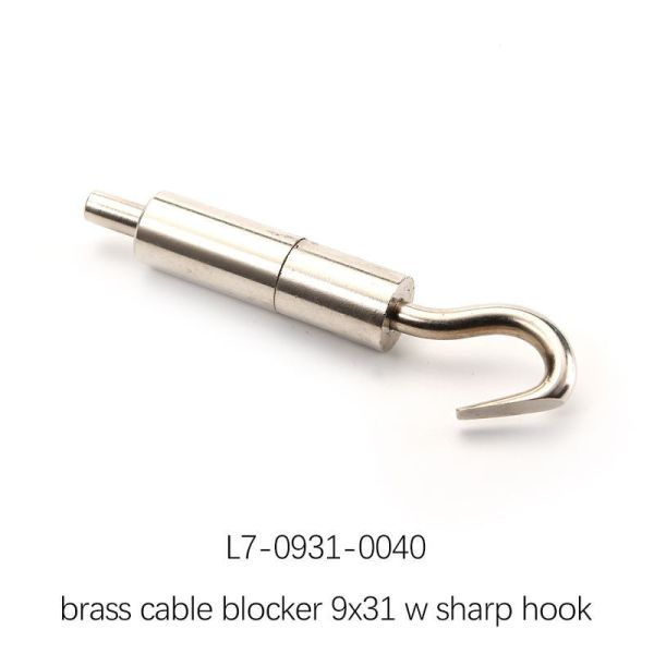 Precision Engineered Brass Cable Gripper 9x31 Integrated Sharp Hook