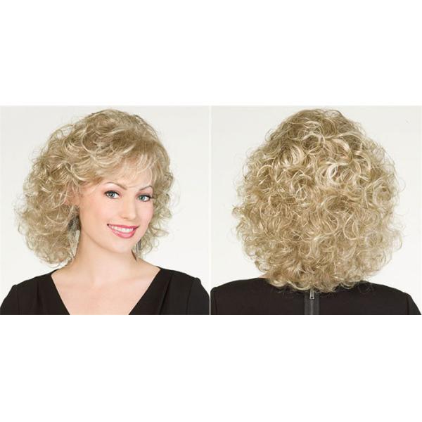 30CM Short Wave Party Synthetic Hair Wigs Blond Cosplay Hair Wigs