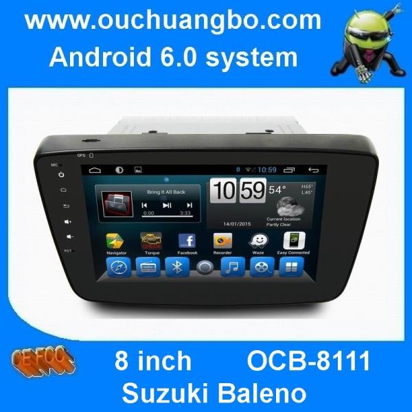 Ouchuangbo auto dvd stereo androi 6.0 for Suzuki Baleno with 1080 HD video decode playing via TF Card /USB
