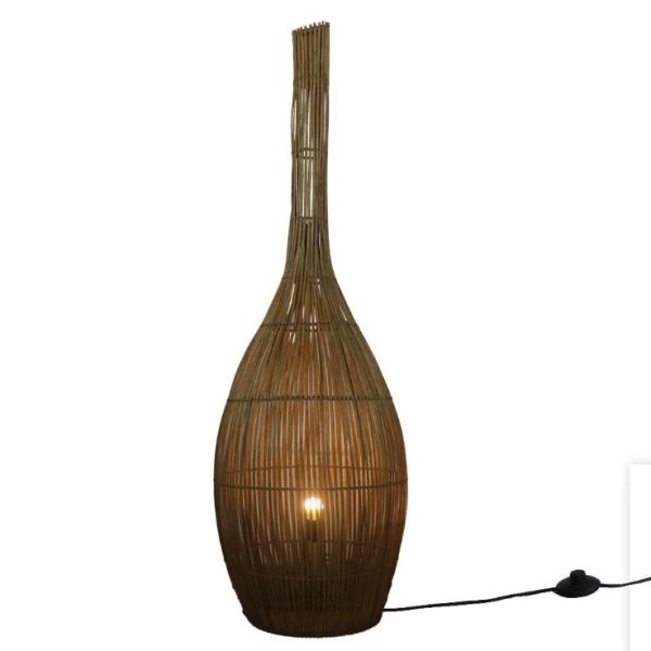 3500K Artistic Rattan Floor Lamps Light For Hotel Club Living Room