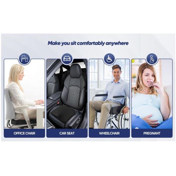 Home Office Wheelchair Seat Cushion made of Memory Foam Filling and Anti Slip Design