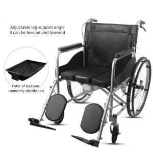 Height Adjustable Lightweight Foldable Manual Wheelchair For Elderly Patient